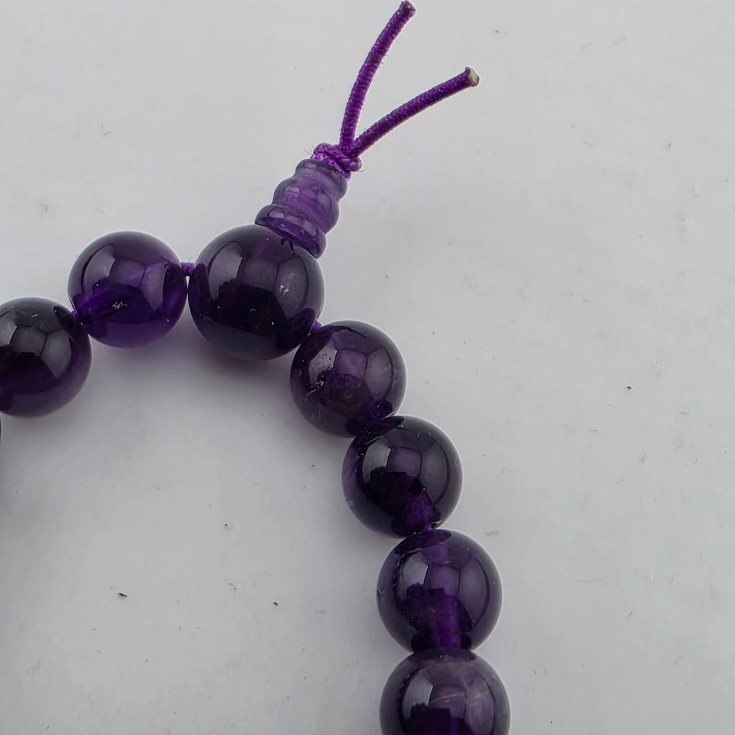 Purple amethyst beaded bracelet amethyst