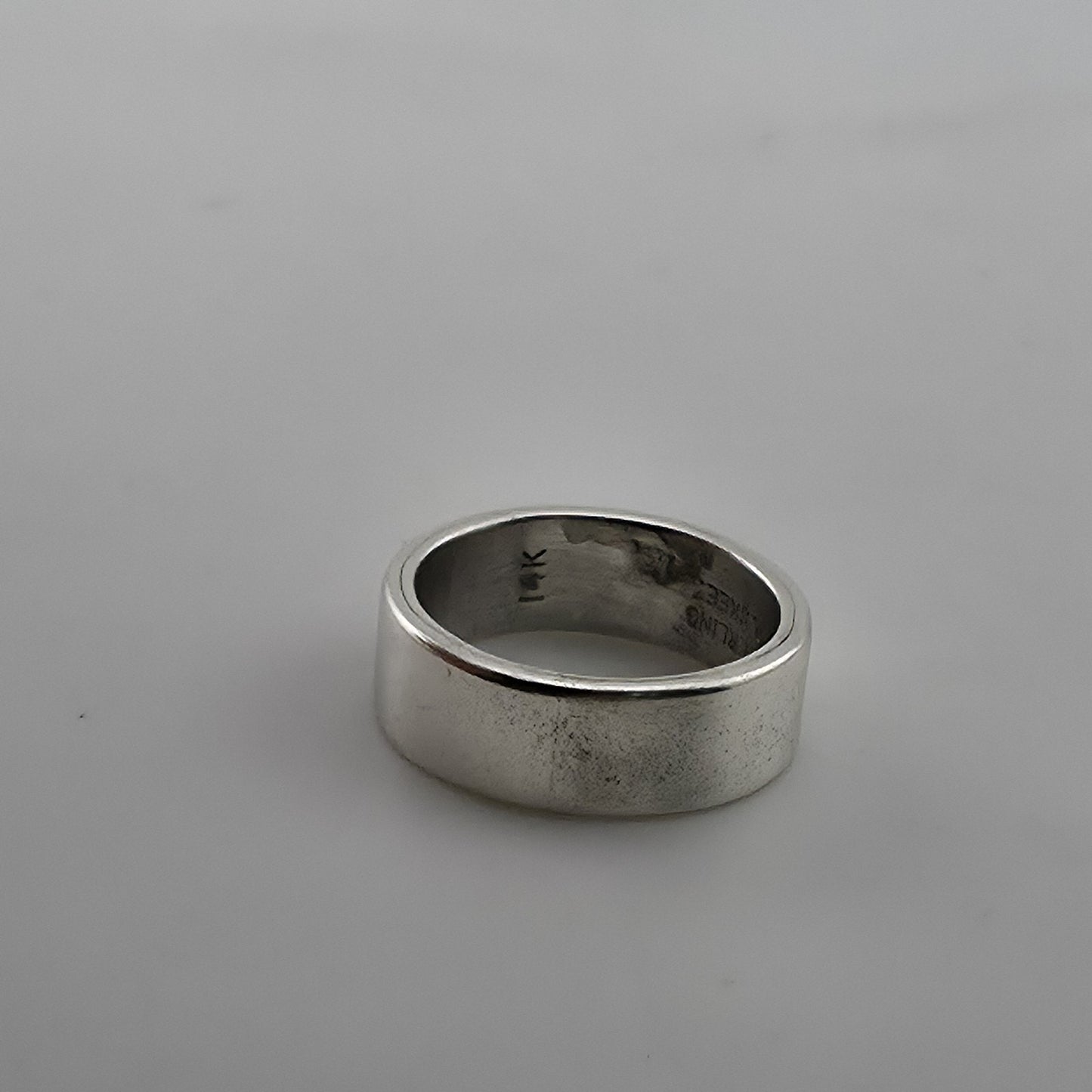P Skeets Navajo Sterling Silver 14K Gold Kokopelli Band Ring Southwest Size 5.5