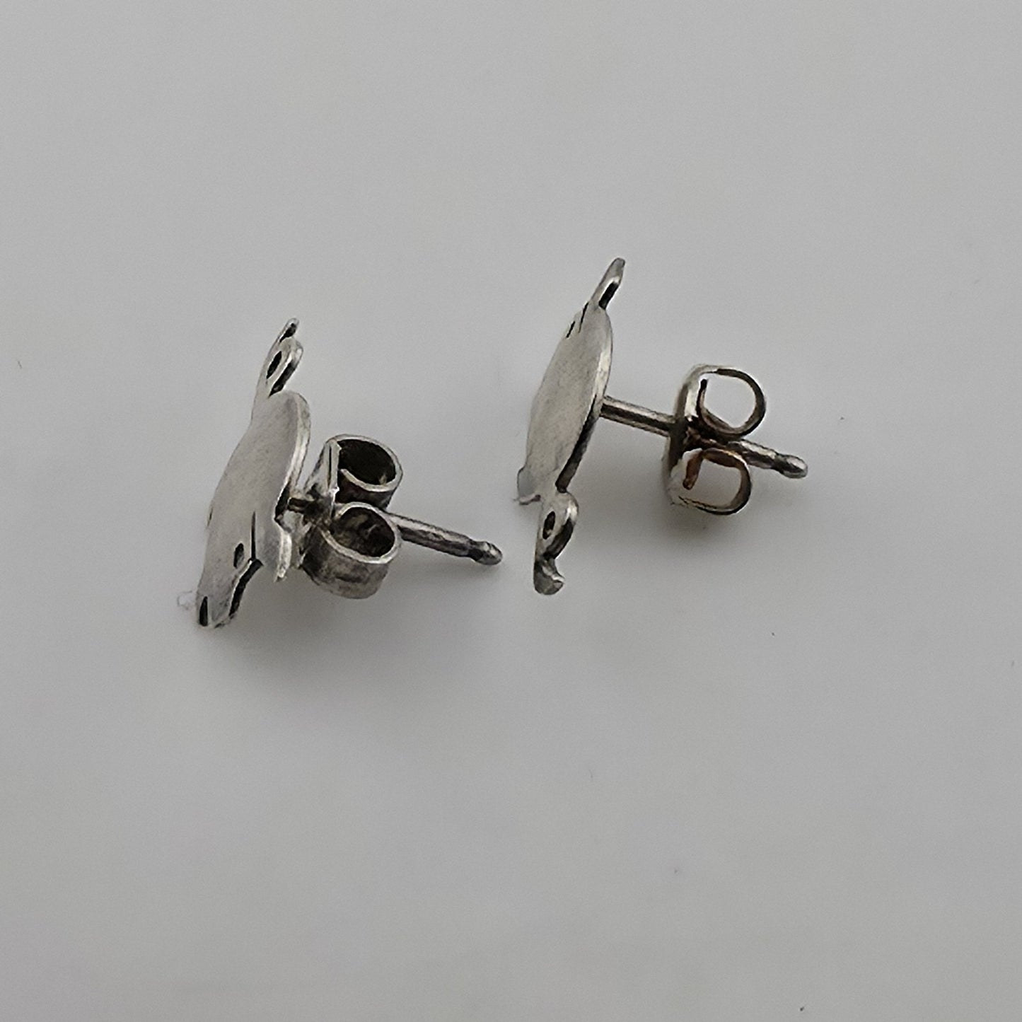 Vintage 925 Sterling Silver Pig Stud Earrings Cute Farm Animal Minimalist Jewelr