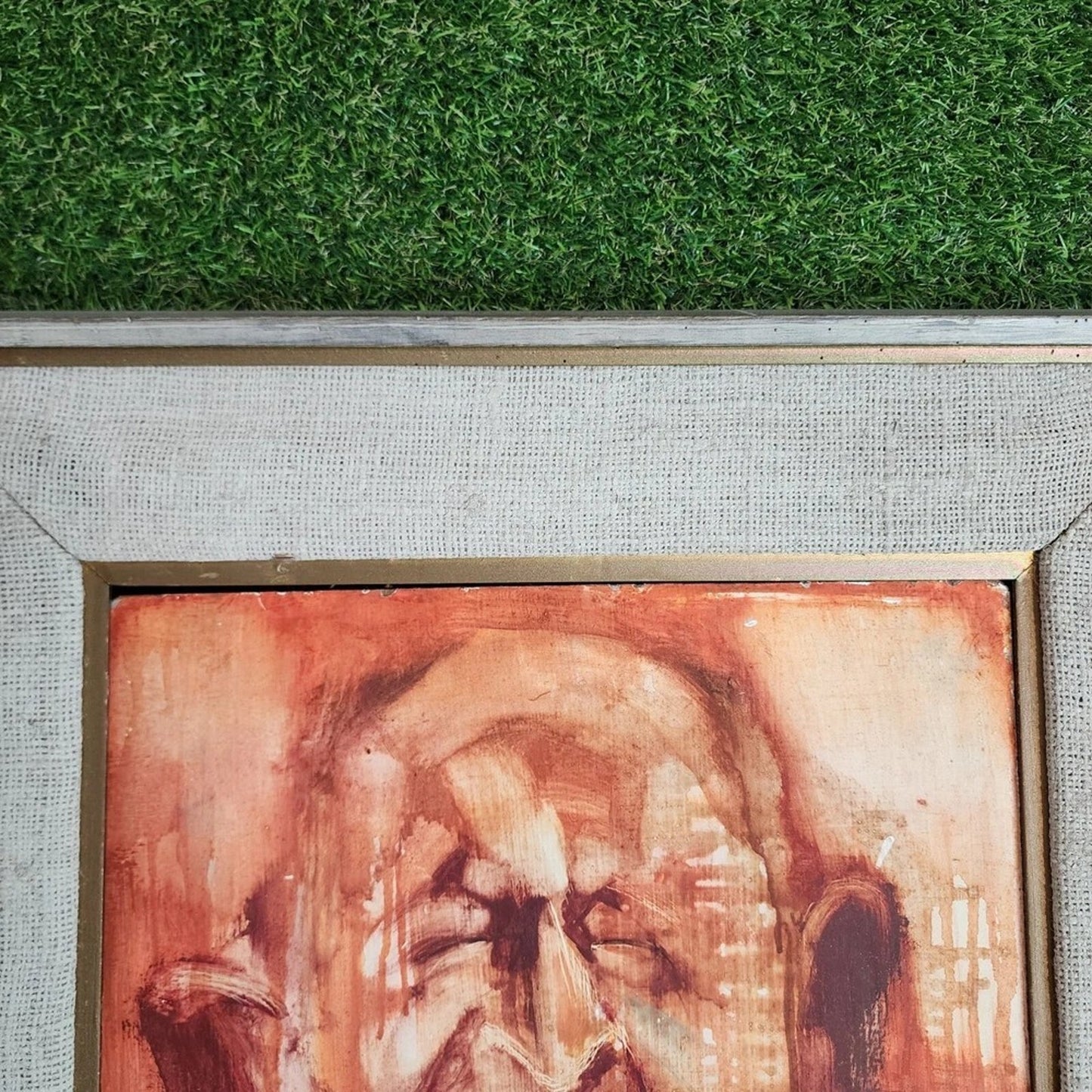 Maux 1959 Oil Painting Framed Abstract Expressionism Mid Century PostWar Art MCM