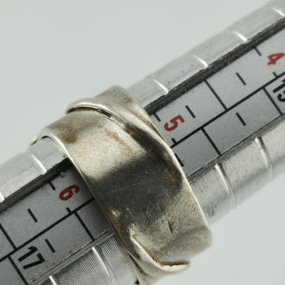 Sterling Silver Multi Stone Ring Sz 5.5 Amethyst Pearl Gem Artisan Missing Stone