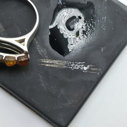 Vintage Baltic Amber Ring 925 Sterling Silver Poland Cognac Honey Sz 7.5