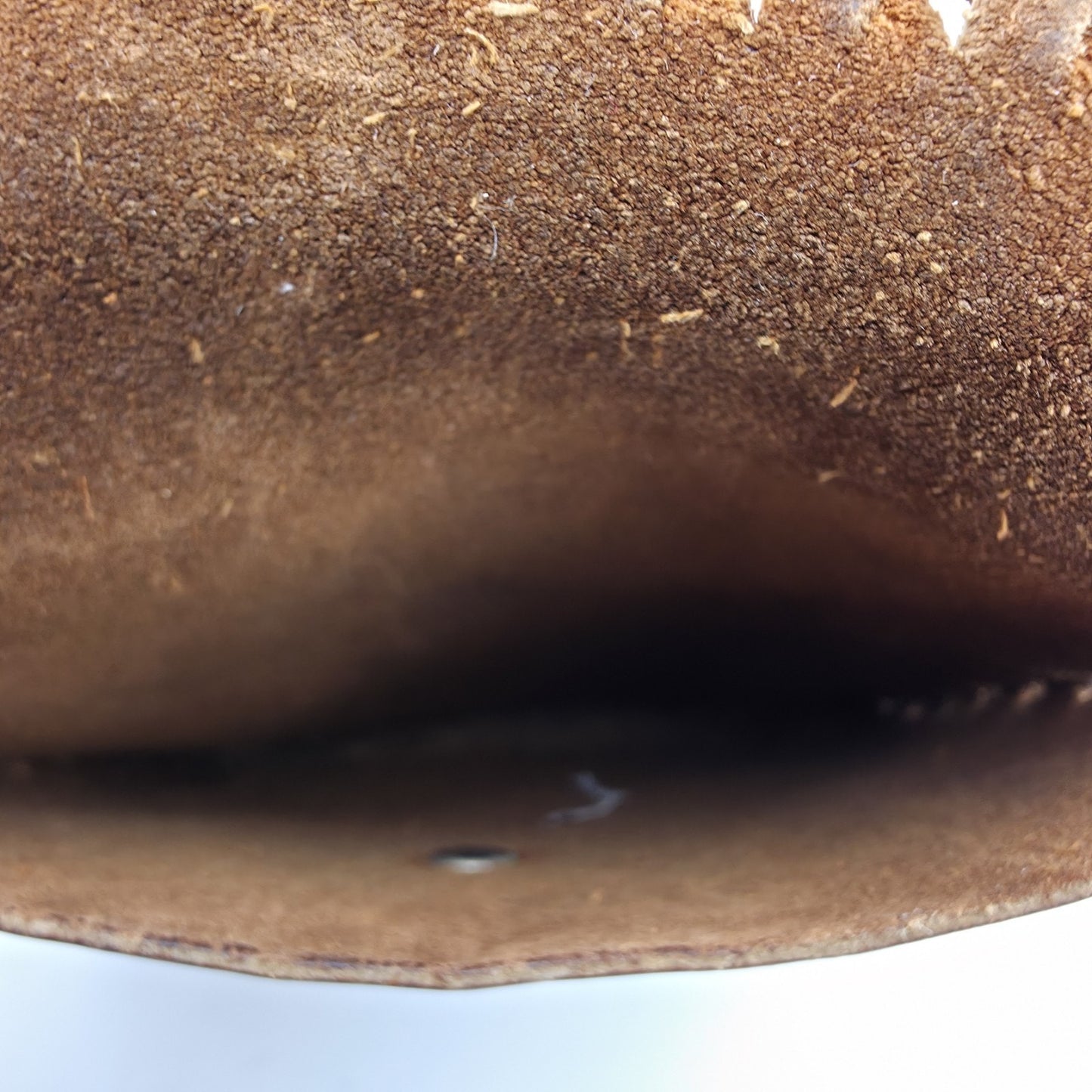 Purse Tiny Crossbody Sandalwood Cowhide Leather made in Brazil Vintage Worn 5x5