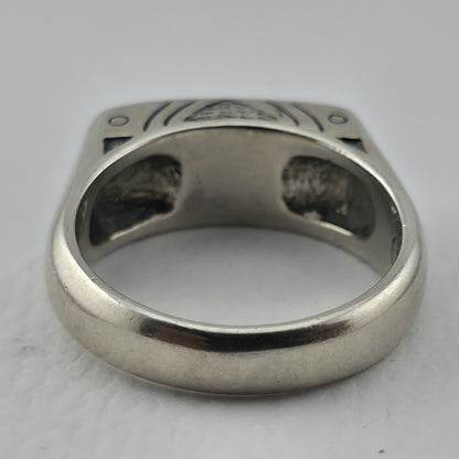 Carolyn Pollack Relios Sterling Silver Inlay Ring Size 7 Lapis Turquoise Coral