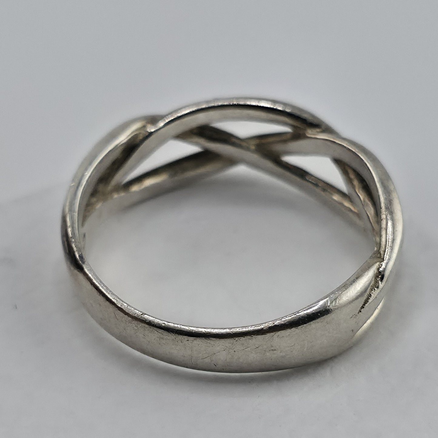 Sterling Silver Love Knot Ring Size 9.5 925 Open Celtic Infinity Band
