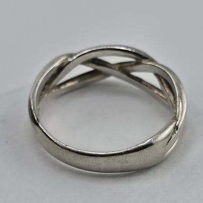 Sterling Silver Love Knot Ring Size 9.5 925 Open Celtic Infinity Band