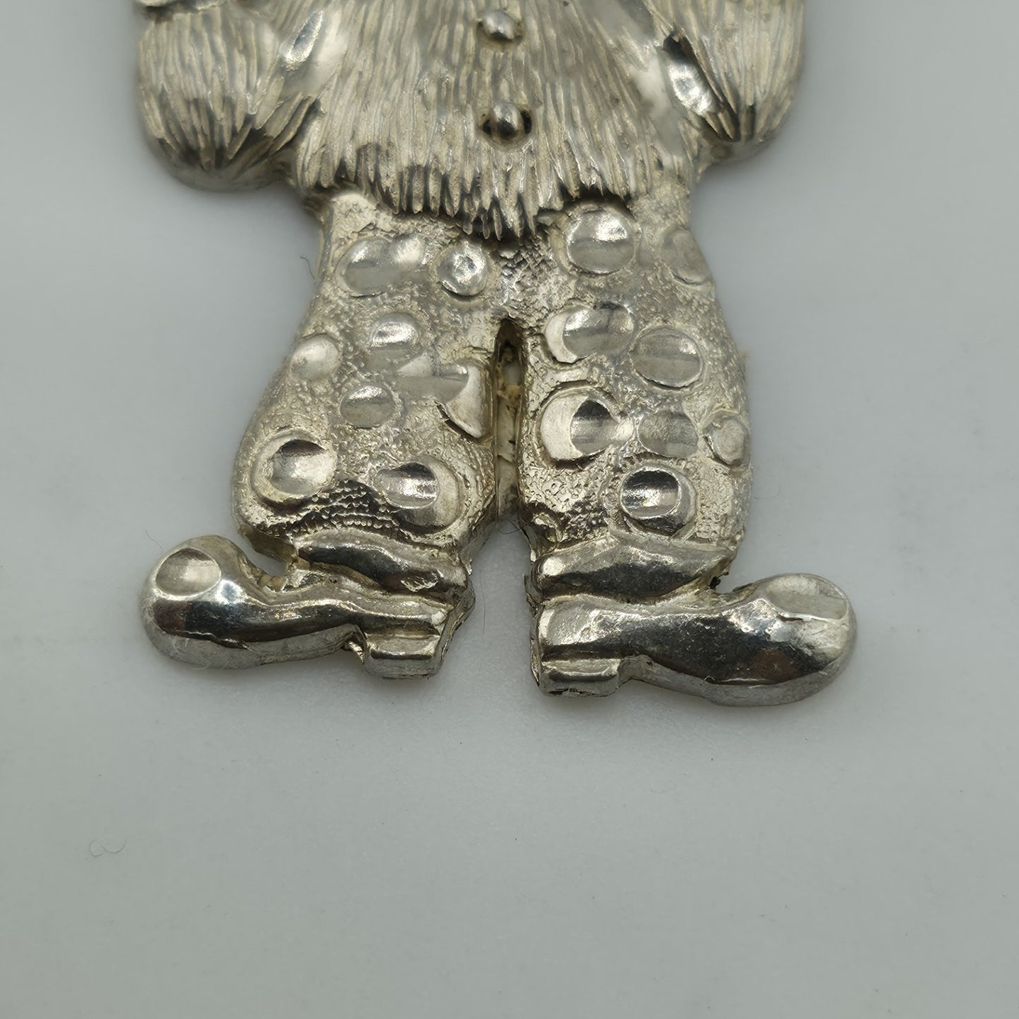 Vintage Sterling Silver 925 Clown Pendant Charm Balloons Jester Circus 4g