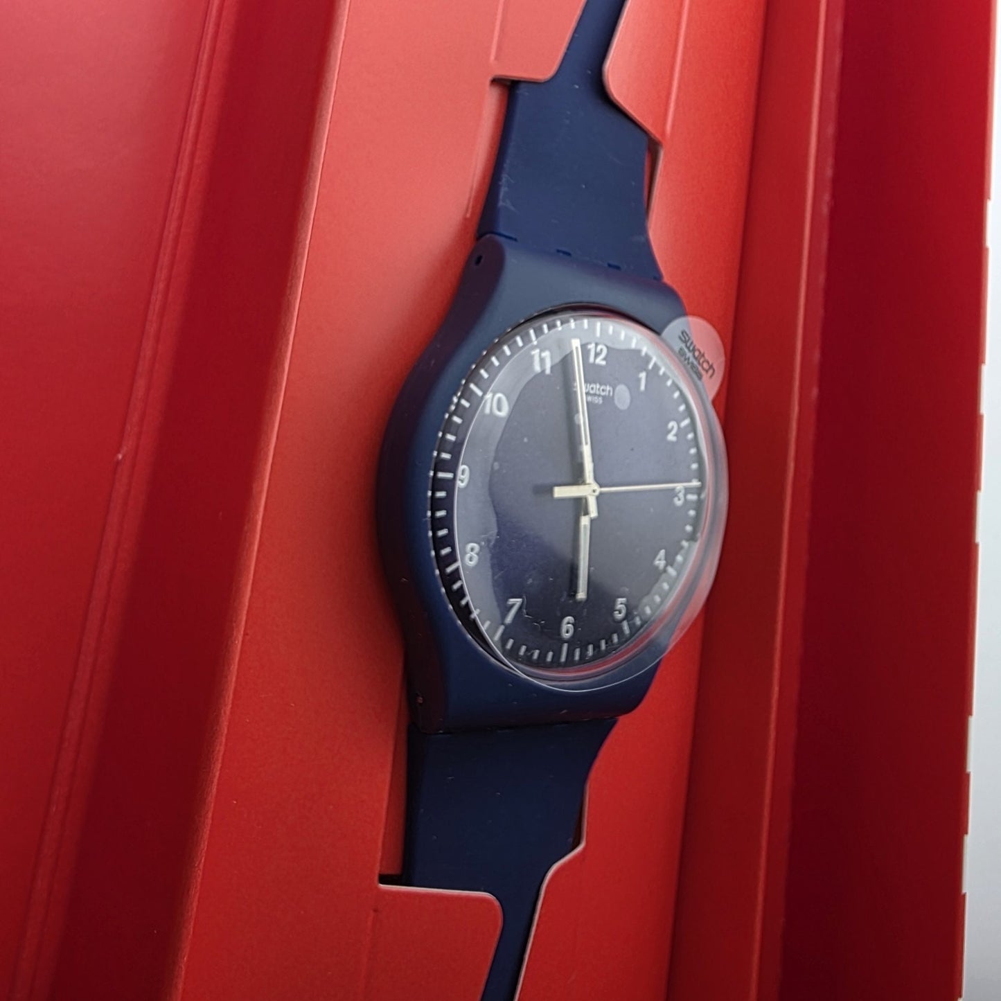 Swatch MONO BLUE Number Dial 41mm Men's Watch SUON112 Unisex New