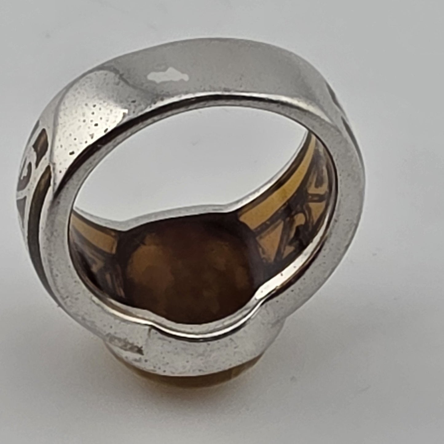 Alan K Sterling Silver 925 Millefiori Murano Glass Statement Ring Size 9 Italy
