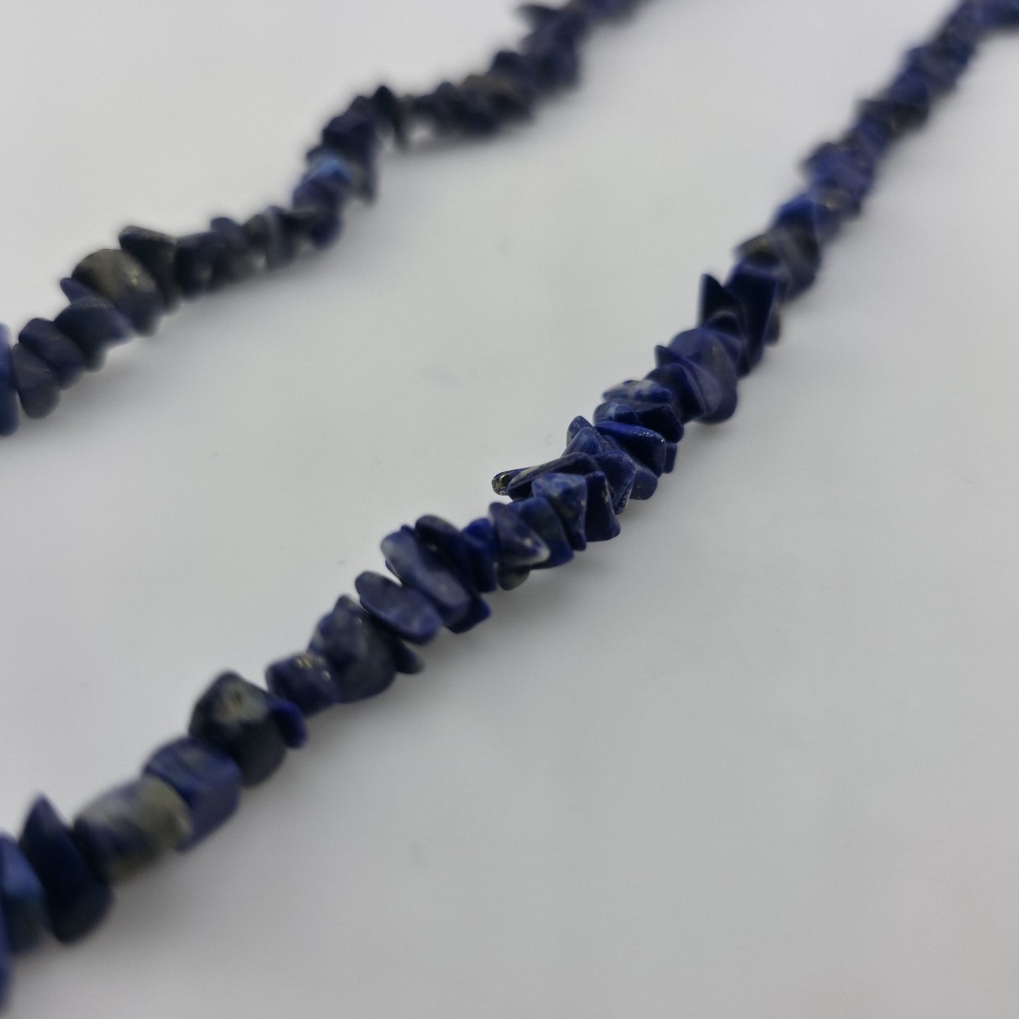 Lapis Lazuli Chip Bead Multi Strand Necklace & Dangle Earrings Set