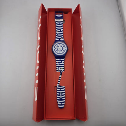 New Swiss Swatch Limited New GEnt SwatchClub Watch Follow The Dots SUOZ279 41MM
