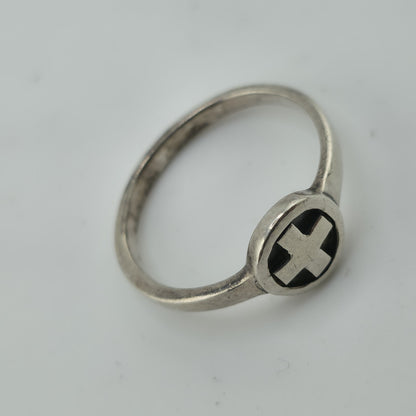 Sterling Silver Cross Ring Size 8.75 925 Dainty Minimalist Religious Band