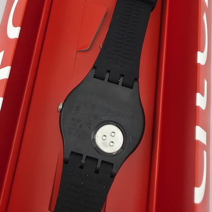 NEW Swatch Around The Strap Black Neon Watch SUOB146 Unisex