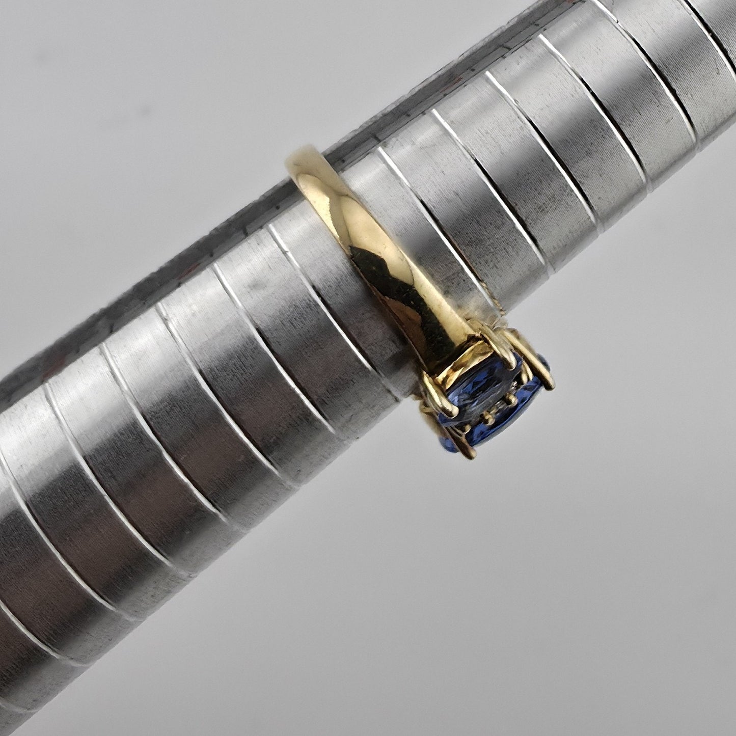 Bella LuceBlue And White Cubic Zirconia 18K Yellow Gold Over Sterling Silver 8
