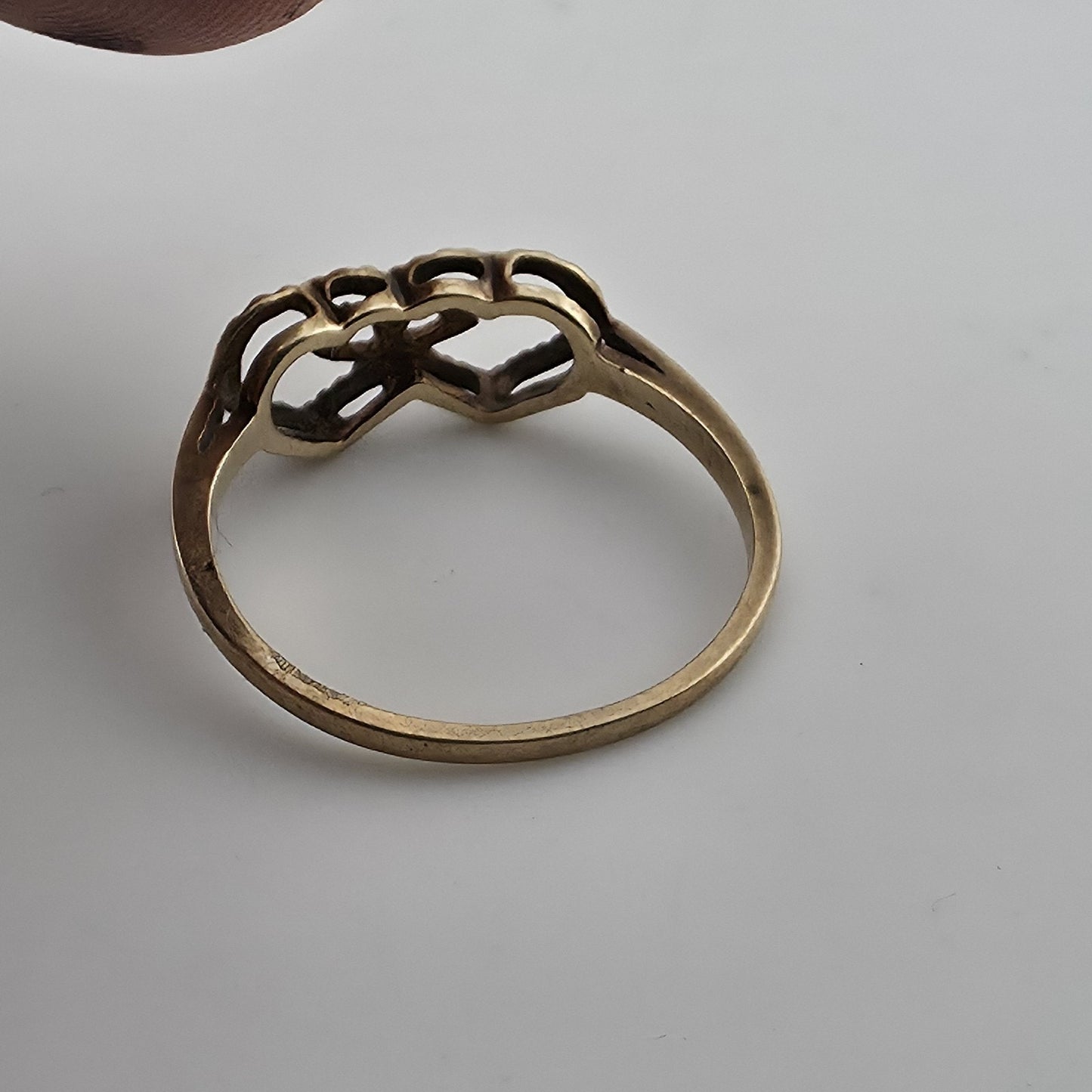 10K Gold Diamond Heart Ring Size 5.75 Vintage Jewelry