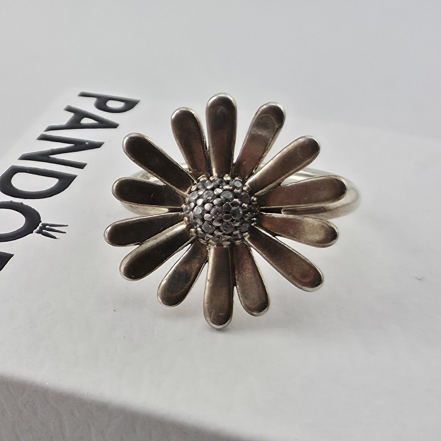 Pandora Sterling Silver Daisy Flower Ring Retired Size 4.75 New 925