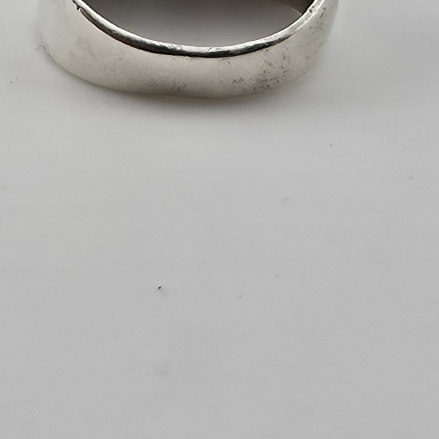 Vintage Mexico 925 Sterling Silver Black Onyx Signet Ring Size 9.5 17.4g Mens