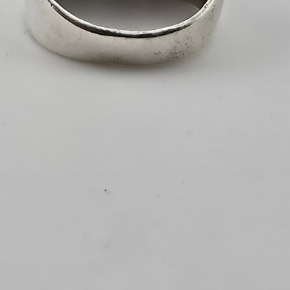 Vintage Mexico 925 Sterling Silver Black Onyx Signet Ring Size 9.5 17.4g Mens