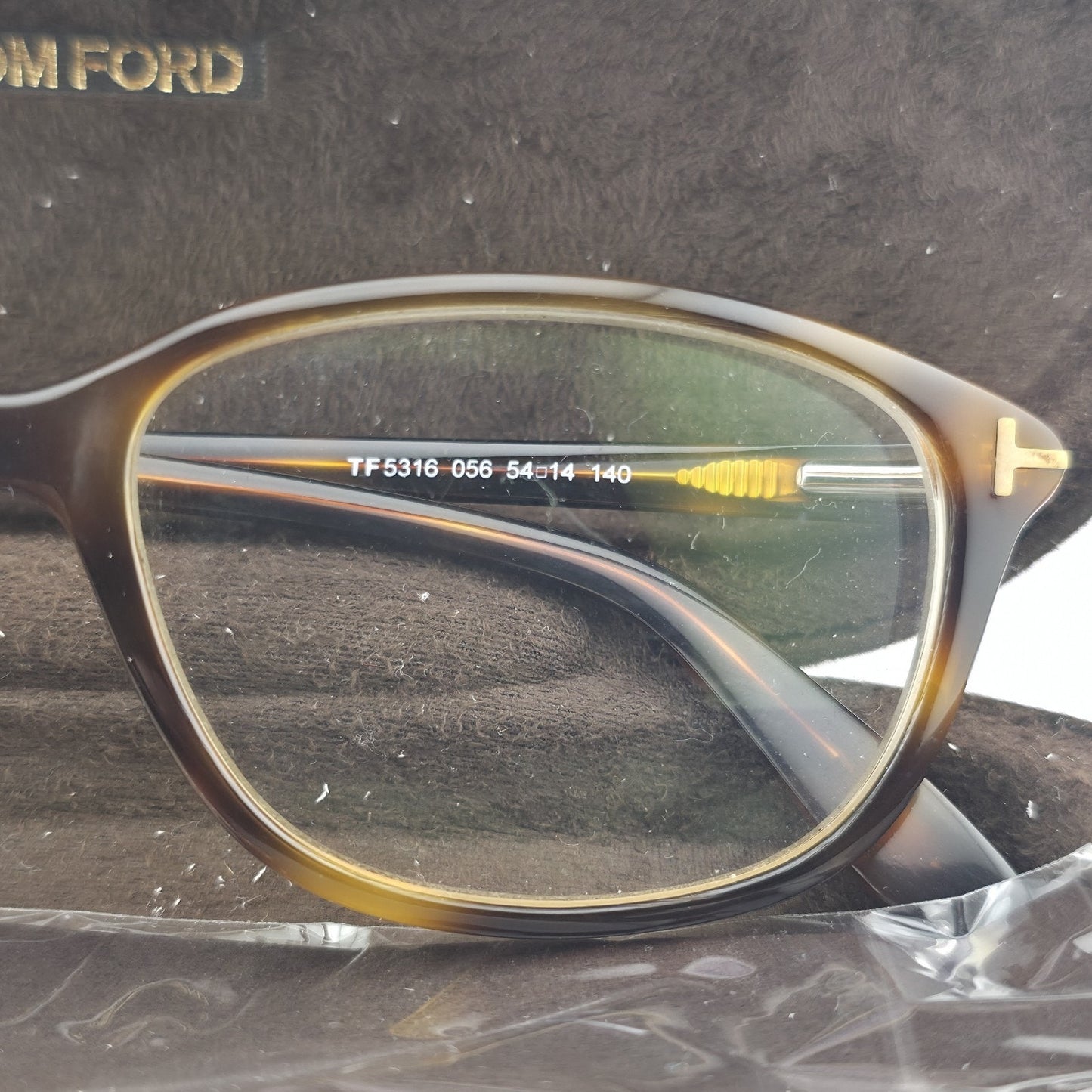 Tom Ford TF5316 056 54-14 Eyeglasses Frames Brown Havana Italy w/ Case Read Desc