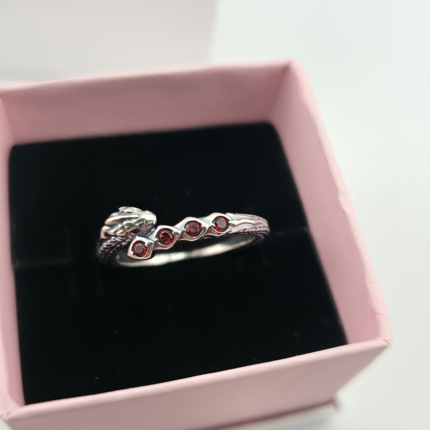 Pandora Game of Thrones Dragon Sparkling Ringcrystal Sterling silver ALE Size 8