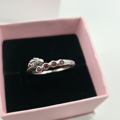 Pandora Game of Thrones Dragon Sparkling Ringcrystal Sterling silver ALE Size 8