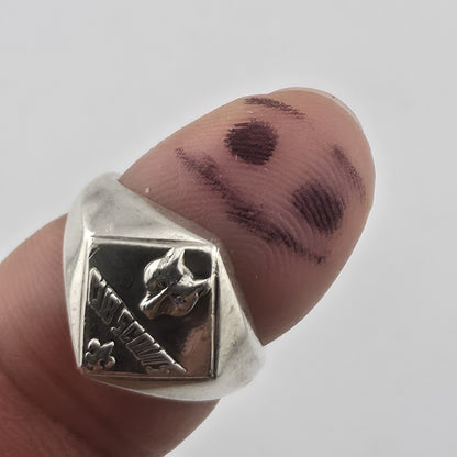 Boy Scouts Sterling Silver Ring Size 7 BSA Wolf Cub Scout Fleur De Lis Jewelry