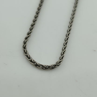 Vintage 925 Sterling Silver Wheat Chain Necklace 16” 5.2g