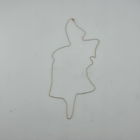 14K Yellow Gold Chain Necklace 20” Dainty Thin 0.7grams Real Gold