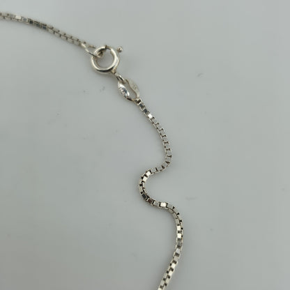 Sterling Silver 925 Italy Box Chain Necklace Approx 16” Dainty Minimalist Chain