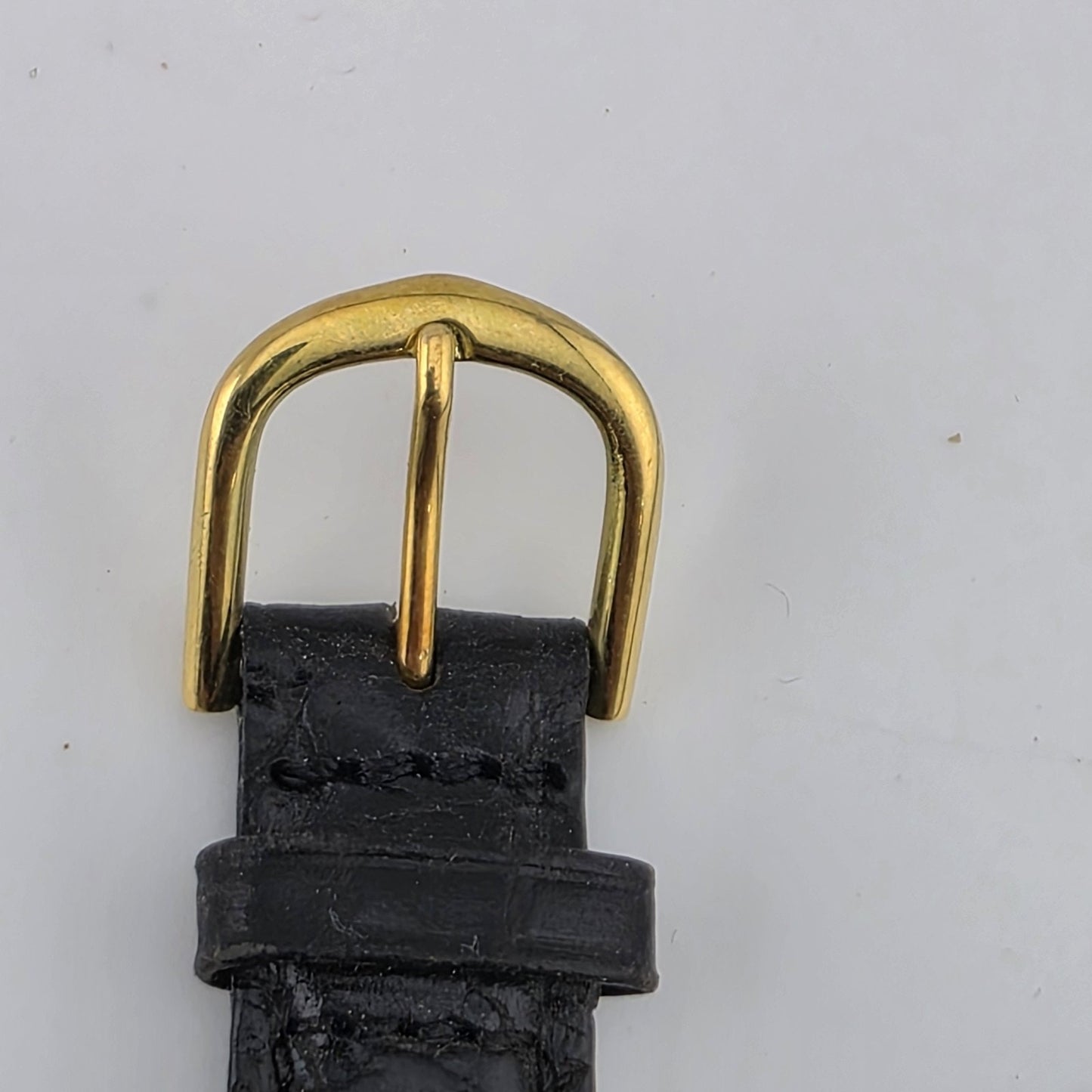 Vintage Northwest Airlines Dual Time Zone Watch Working Gold Tone Black Strap