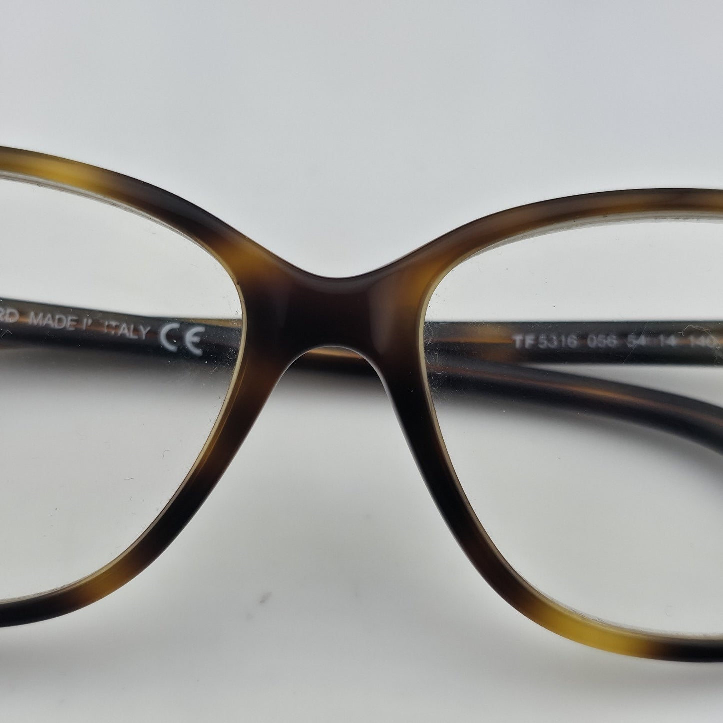 Tom Ford TF5316 056 54-14 Eyeglasses Frames Brown Havana Italy w/ Case Read Desc