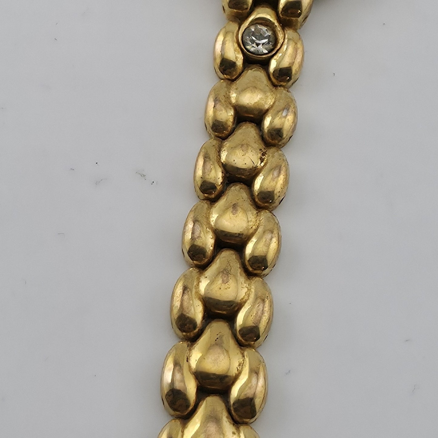 Black Hills Gold Quartz Women’s Watch Gold Tone Leaf Dial Working 6.75"