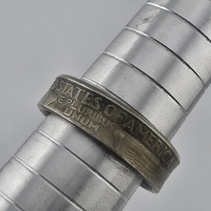 1998 USA Quarter Coin Ring Size 7 Handmade Americana Band Jewelry