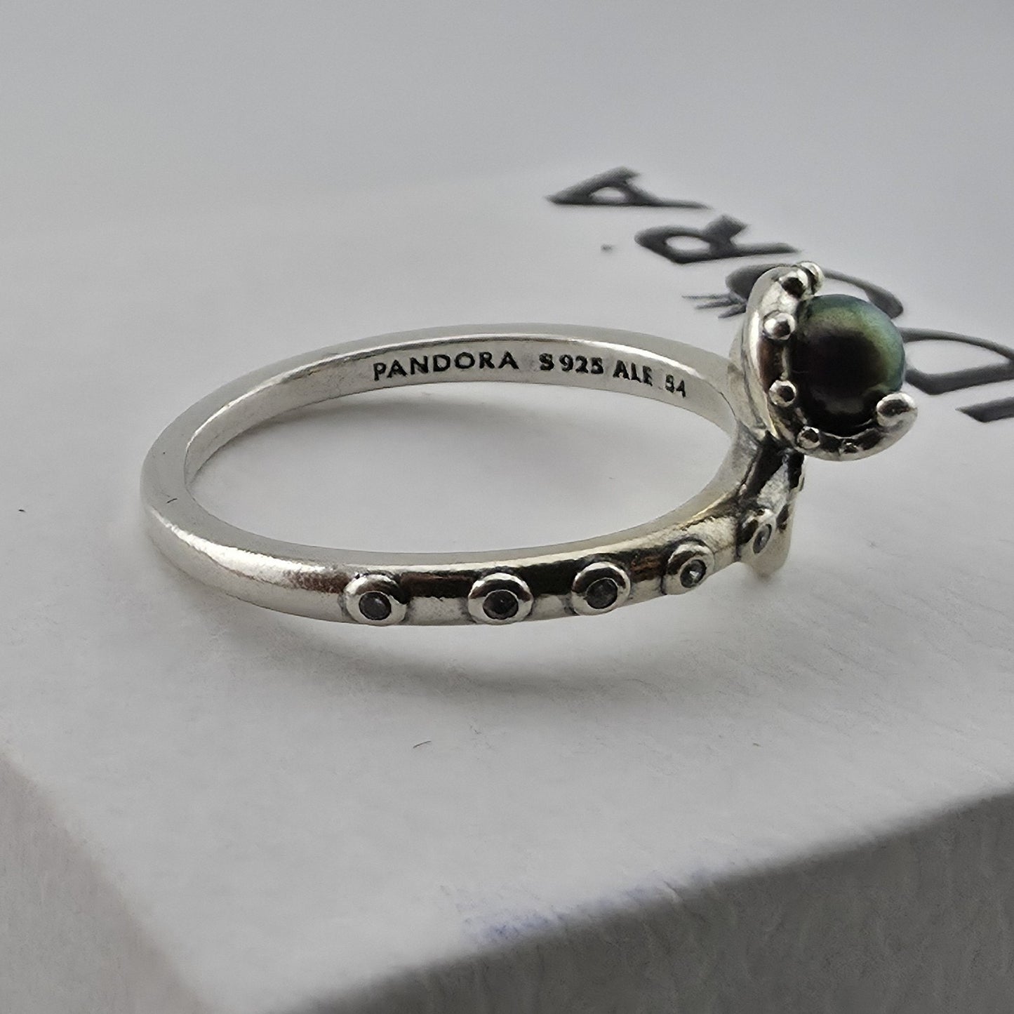Pandora Disney The Little Mermaid Ursula Sterling Silver Ring Purple Pearl 7 New