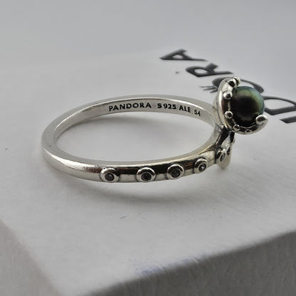 Pandora Disney The Little Mermaid Ursula Sterling Silver Ring Purple Pearl 7 New