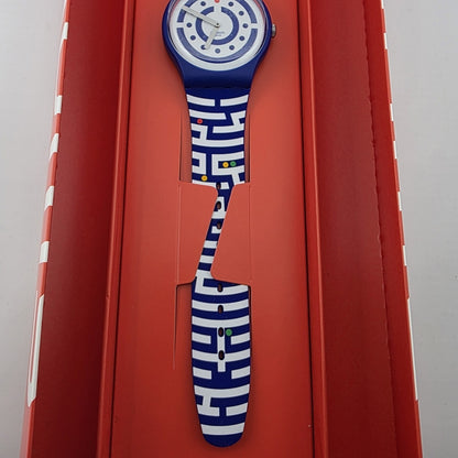 New Swiss Swatch Limited New GEnt SwatchClub Watch Follow The Dots SUOZ279 41MM