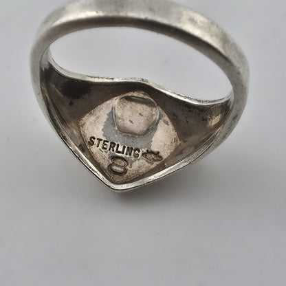 Boy Scouts Sterling Silver Ring Size 7 BSA Wolf Cub Scout Fleur De Lis Jewelry