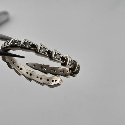 Sterling Silver Adjustable Ring with Pave Accents Missing Stones Size 7 Jewelry