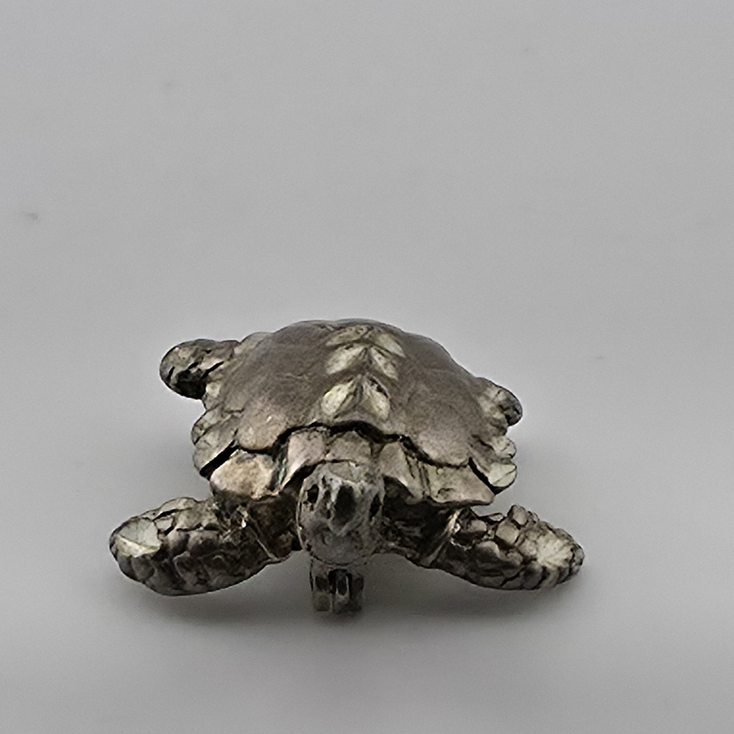 Vintage Sterling Silver Turtle Brooch 925 Figural Sea Turtle Pin Jewelry