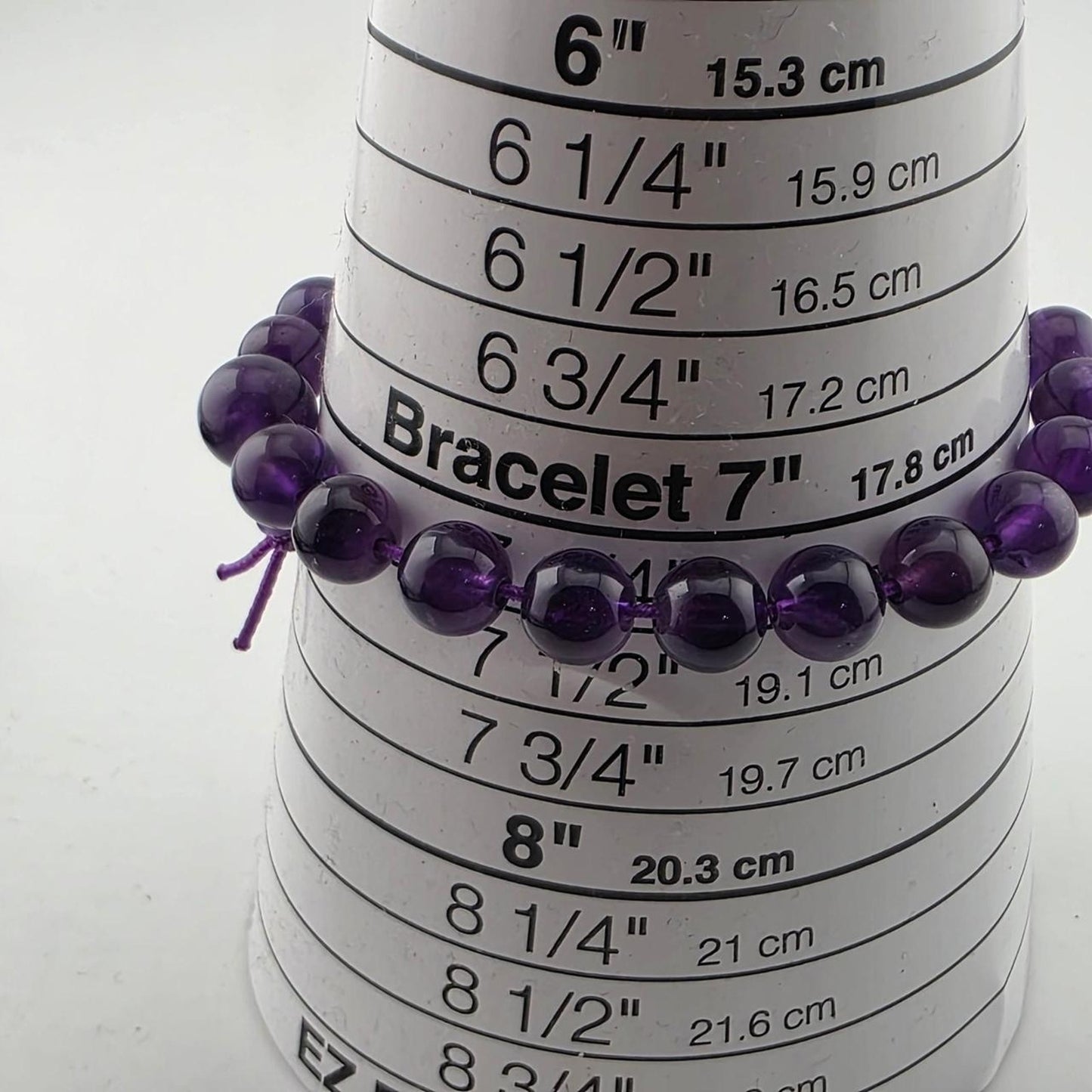 Purple amethyst beaded bracelet amethyst