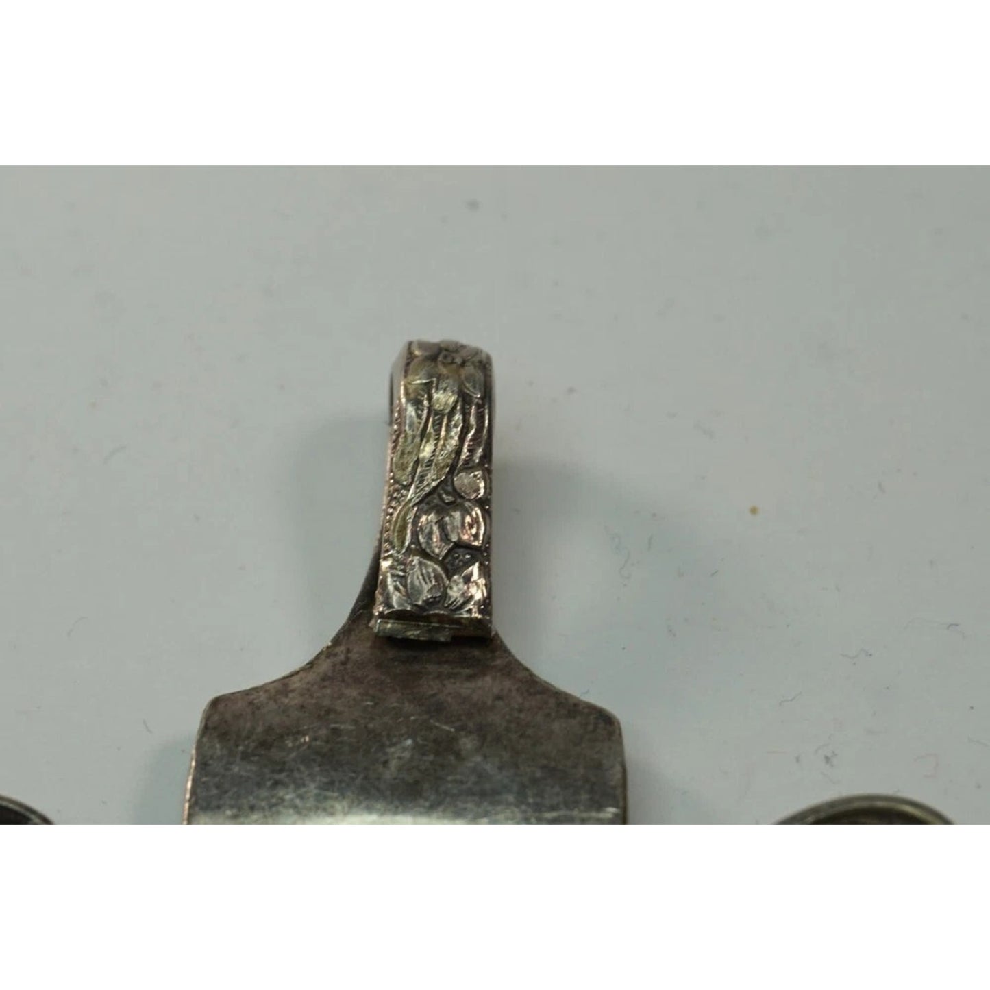 Hand Made Silverware Pendant 925 Sterling Silver Abstract Art 23.5g Vintage Fork