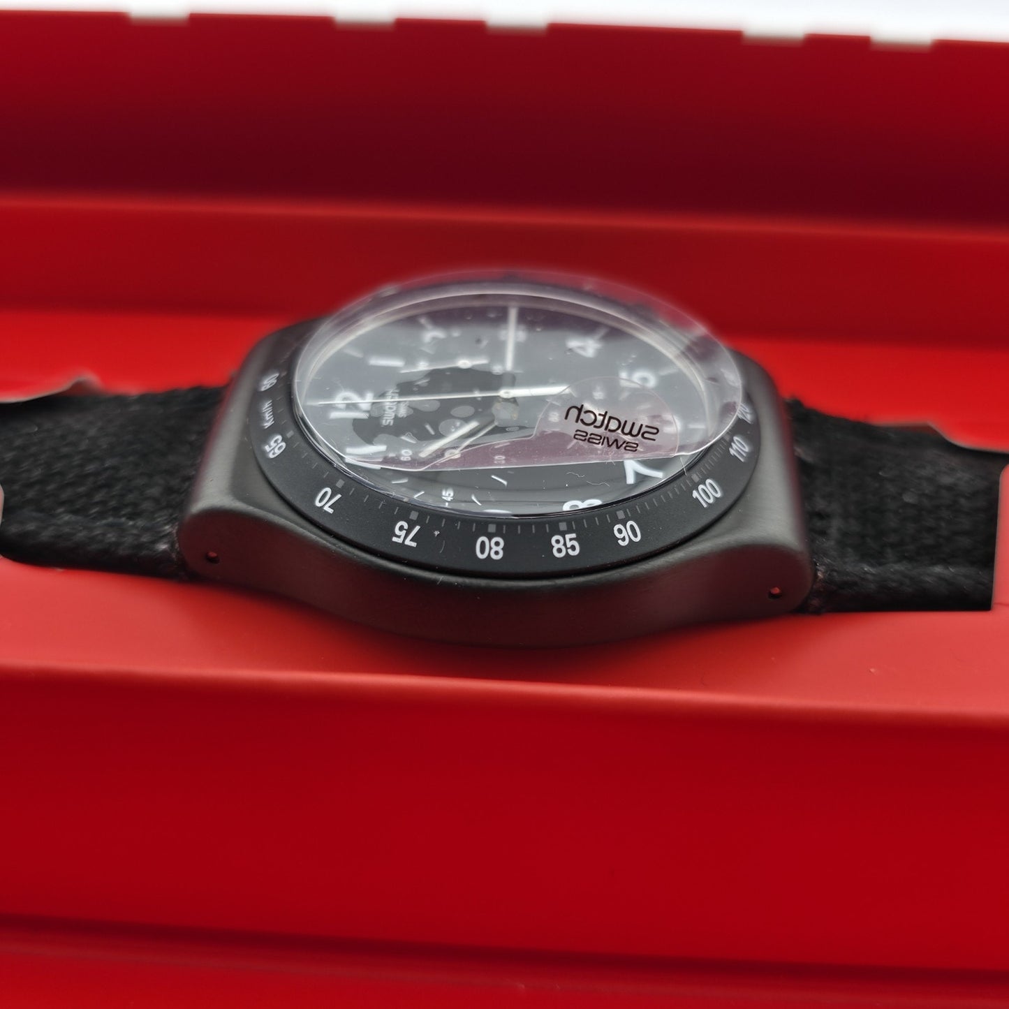 Swatch Destination NYC YVB402 Irony Chronograph Black Watch Box New