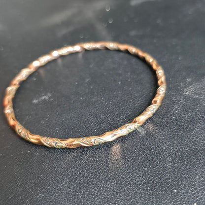 Copper Twist Bangle Bracelet