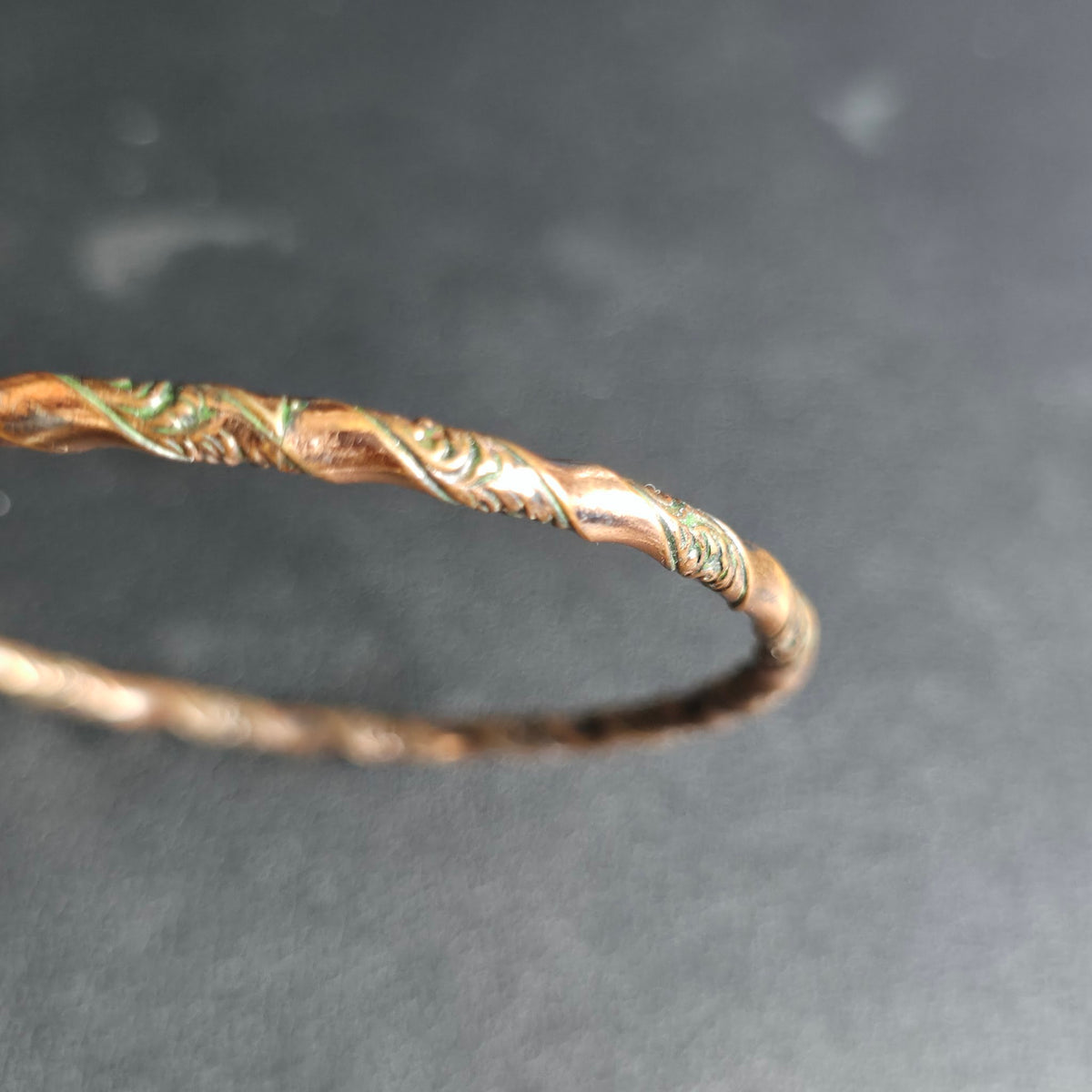 Copper Twist Bangle Bracelet