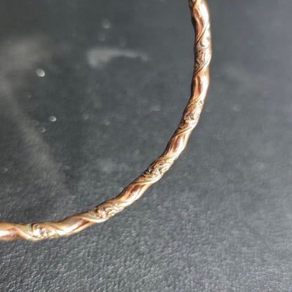 Copper Twist Bangle Bracelet