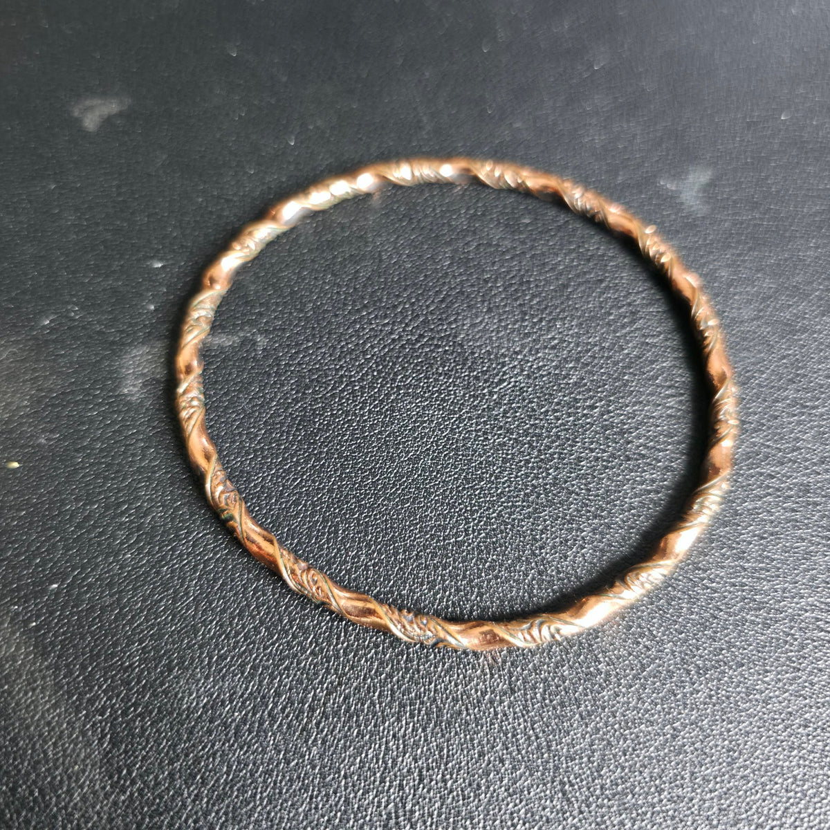 Copper Twist Bangle Bracelet
