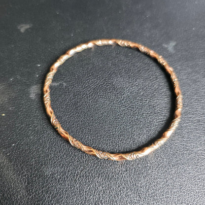 Copper Twist Bangle Bracelet