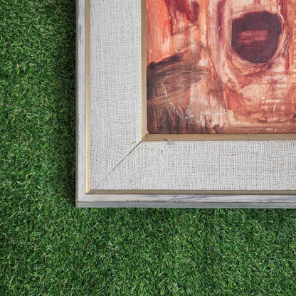 Maux 1959 Oil Painting Framed Abstract Expressionism Mid Century PostWar Art MCM