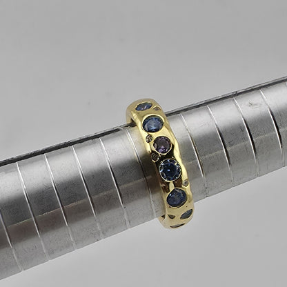 18K gold plated S925 ring with organic modern design