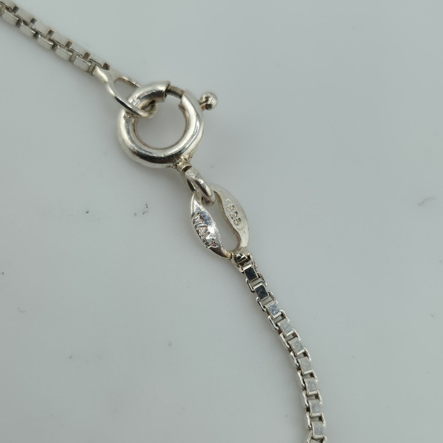 Sterling Silver 925 Italy Box Chain Necklace Approx 16” Dainty Minimalist Chain